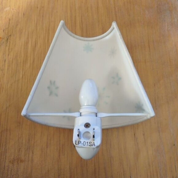 Mini Night Light Lamp With Snowflake Design  White & Blue - Picture 2 of 2